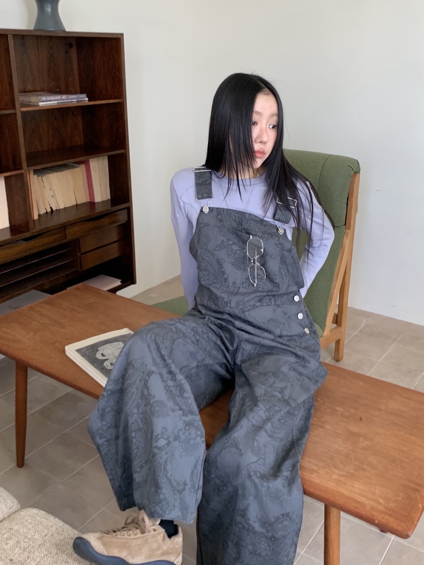 SUNDER MARKET東大門代購女士新品26春季休閑人氣背帶褲SUNDER MARKET背帶褲