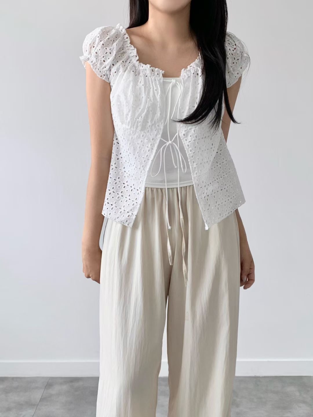 BRAND MARKET-브랜드마켓-T東大門實拍女士新品推薦襯衫蕾絲衫系帶BRAND MARKET-2件起襯衫/蕾絲衫