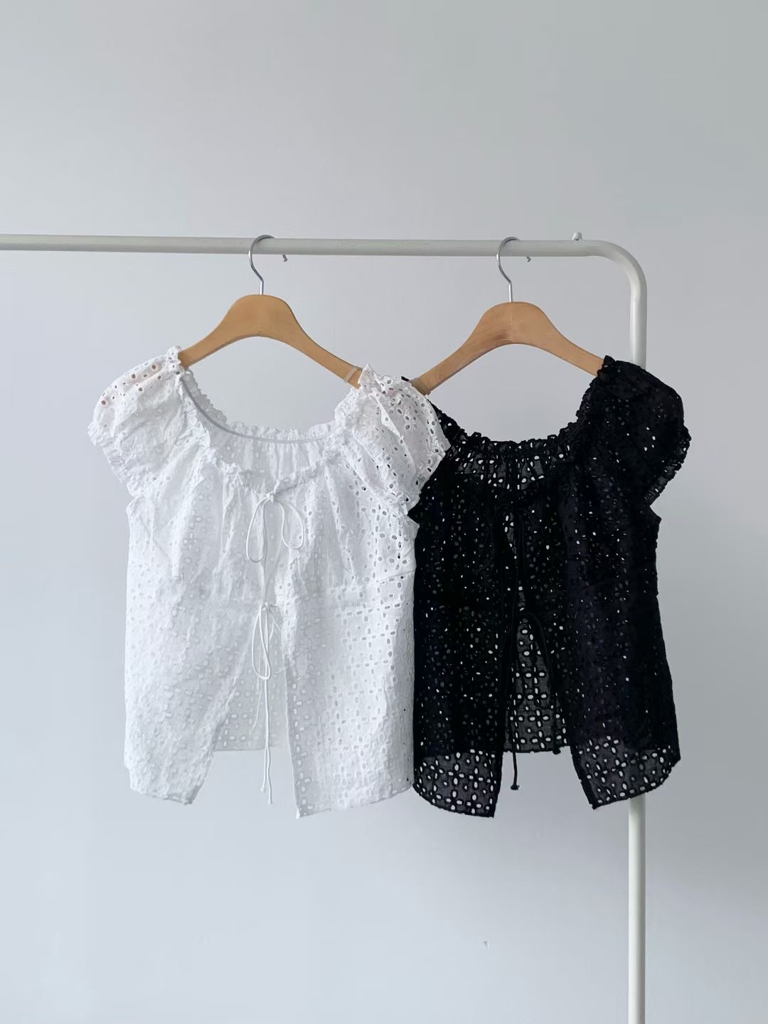 BRAND MARKET-브랜드마켓-T東大門實拍女士新品推薦襯衫蕾絲衫系帶BRAND MARKET-2件起襯衫/蕾絲衫圖色2左二色