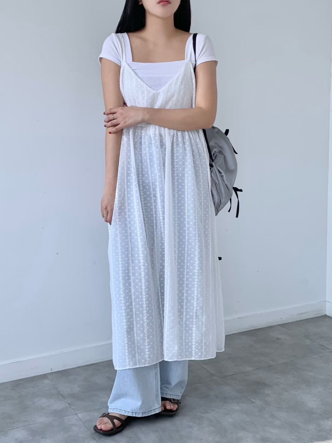 BRAND MARKET-브랜드마켓-T韓國代購女士新款人氣連衣裙不含內搭蕾絲BRAND MARKET-2件起連衣裙