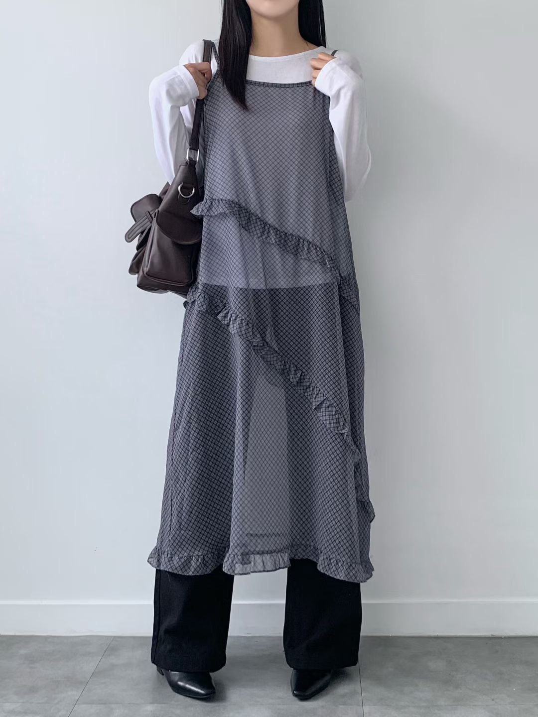 BRAND MARKET-브랜드마켓-T東大門直郵女裝新品推薦連衣裙荷葉邊雪紡BRAND MARKET-2件起連衣裙