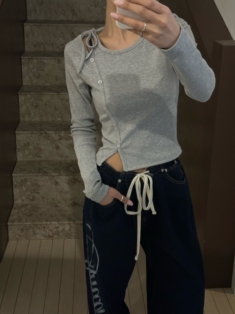 ZEROZERO東大門代購女裝新款熱賣時尚人氣職業休閑長袖T恤ZEROZERO長袖T恤圖色2