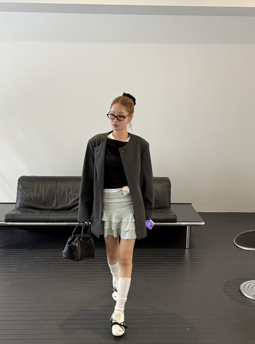 ZEROZERO韓國代購女裝新款26春季推薦休閑時尚人氣熱賣短裙ZEROZERO短裙