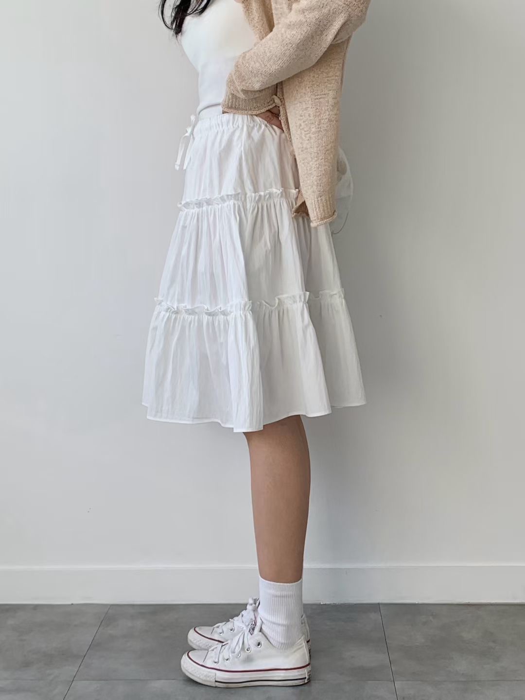 BRAND MARKET-브랜드마켓-T韓國代購女裝新品推薦半身裙中短裙荷葉邊BRAND MARKET-2件起半身裙/中短裙