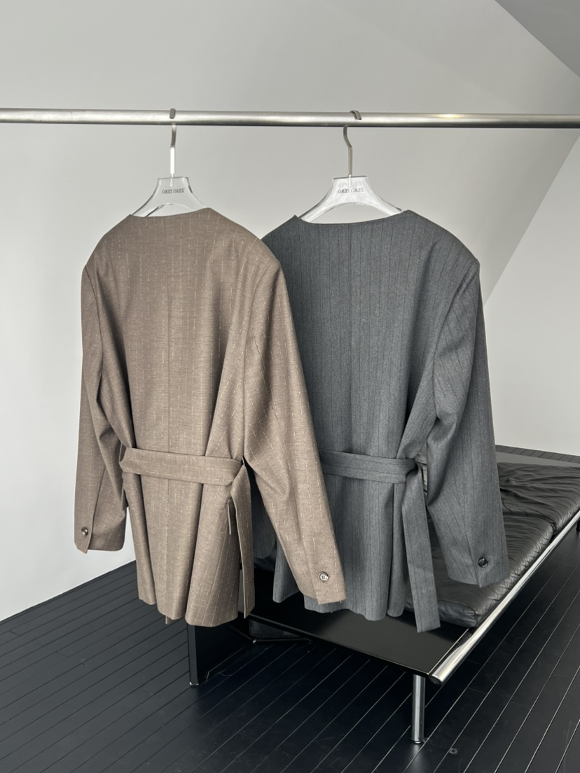 ZEROZERO東大門實拍女裝新款推薦職業熱賣休閑夾克含腰帶ZEROZERO夾克