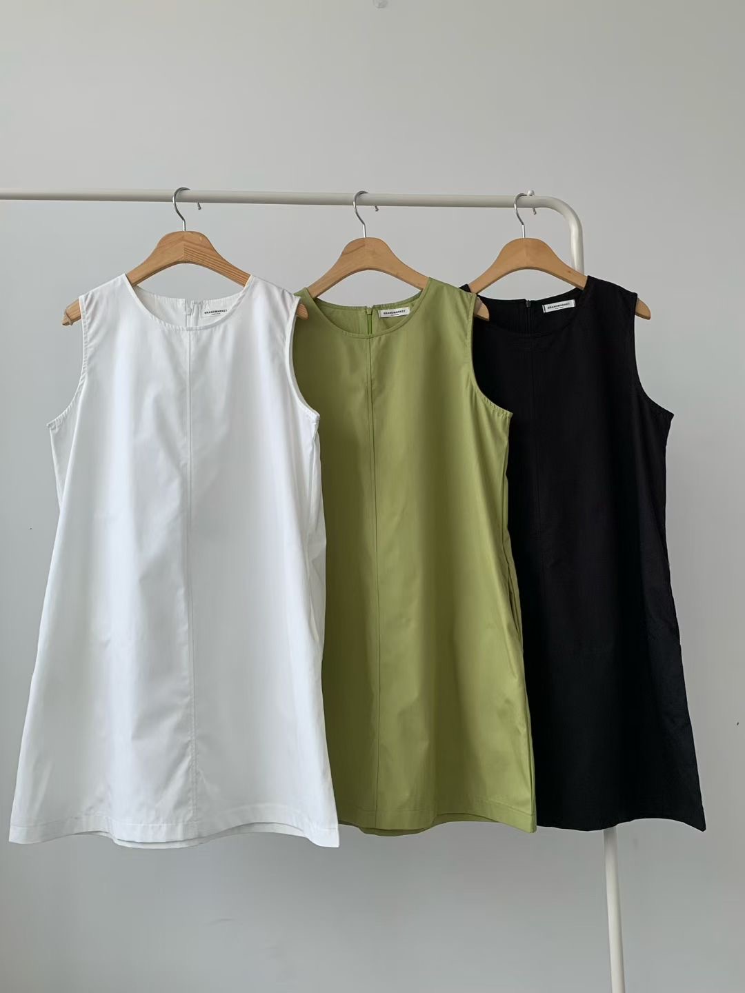 BRAND MARKET-브랜드마켓-T東大門直郵女士新品熱賣連衣裙中長款棉質BRAND MARKET-2件起連衣裙圖色3左三色