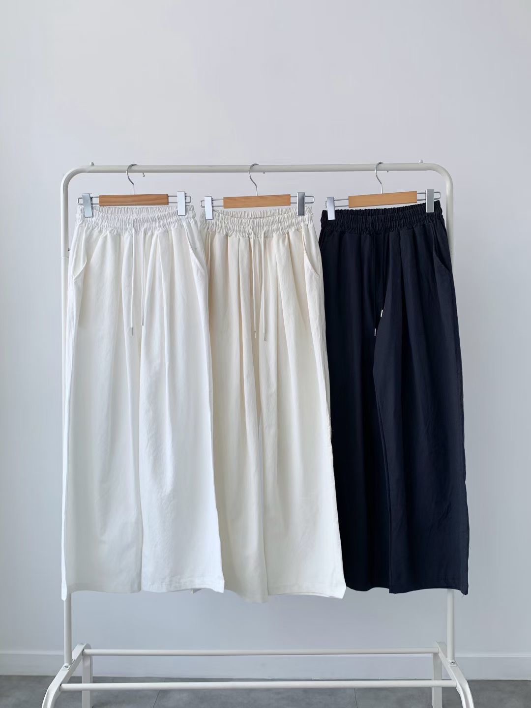 BRAND MARKET-브랜드마켓-T東大門直郵女士新品職業休閑褲闊腿褲棉質BRAND MARKET-2件起休閑褲圖色2左二色