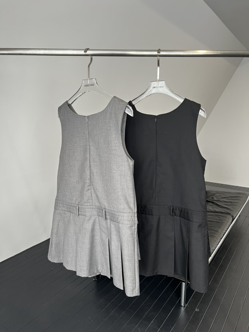 ZEROZERO東大門代購女裝新款休閑熱賣推薦連衣裙口袋褶裥ZEROZERO連衣裙