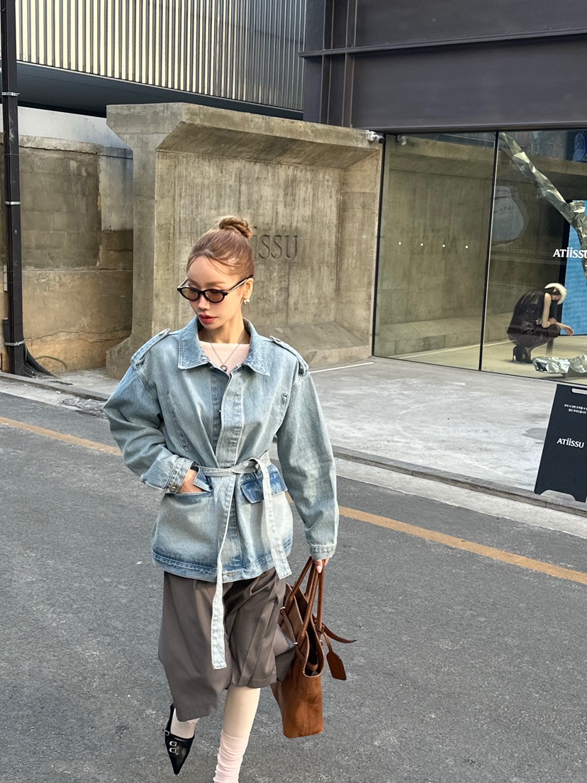 ZEROZERO東大門代購女士新品休閑人氣職業推薦夾克含腰帶ZEROZERO夾克