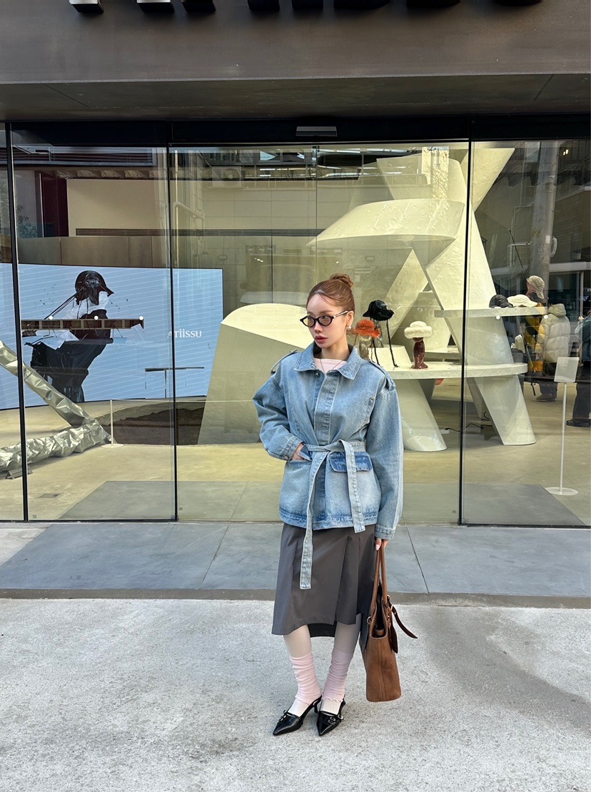 ZEROZERO東大門代購女士新品休閑人氣職業推薦夾克含腰帶ZEROZERO夾克