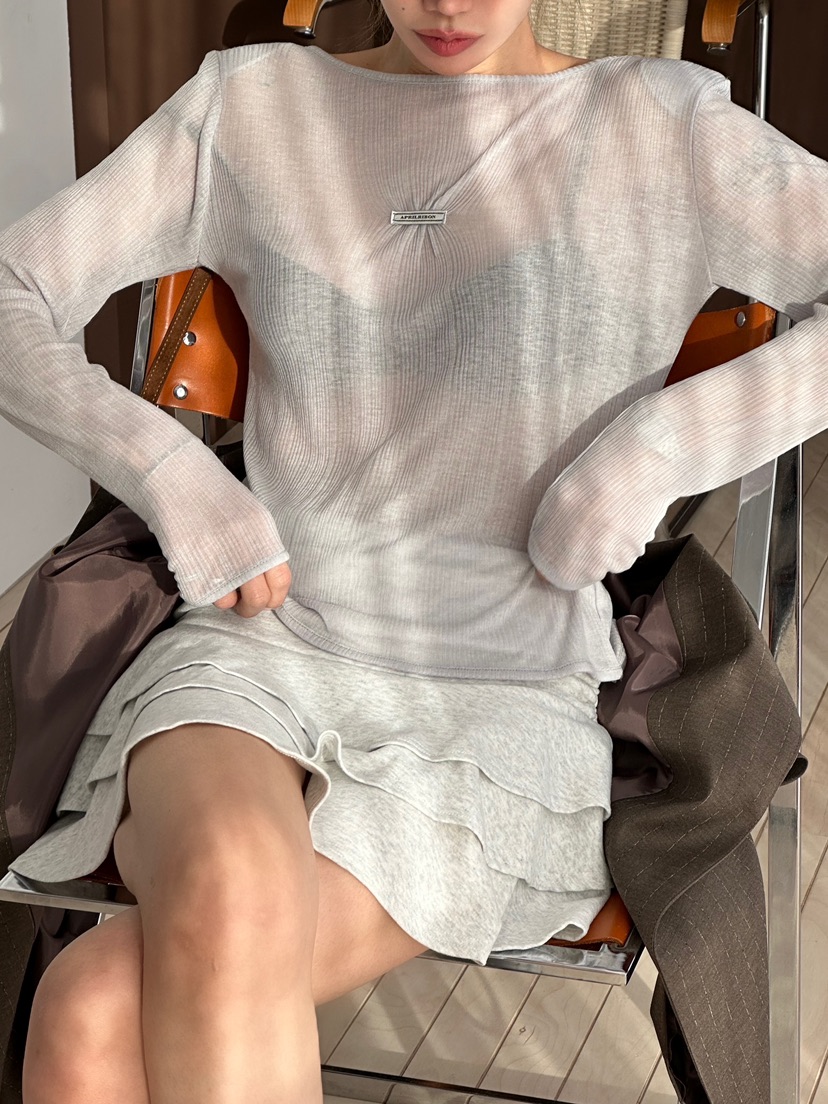 ZEROZERO韓國代購女士新品熱賣人氣時尚推薦26春季長袖T恤透明ZEROZERO長袖T恤