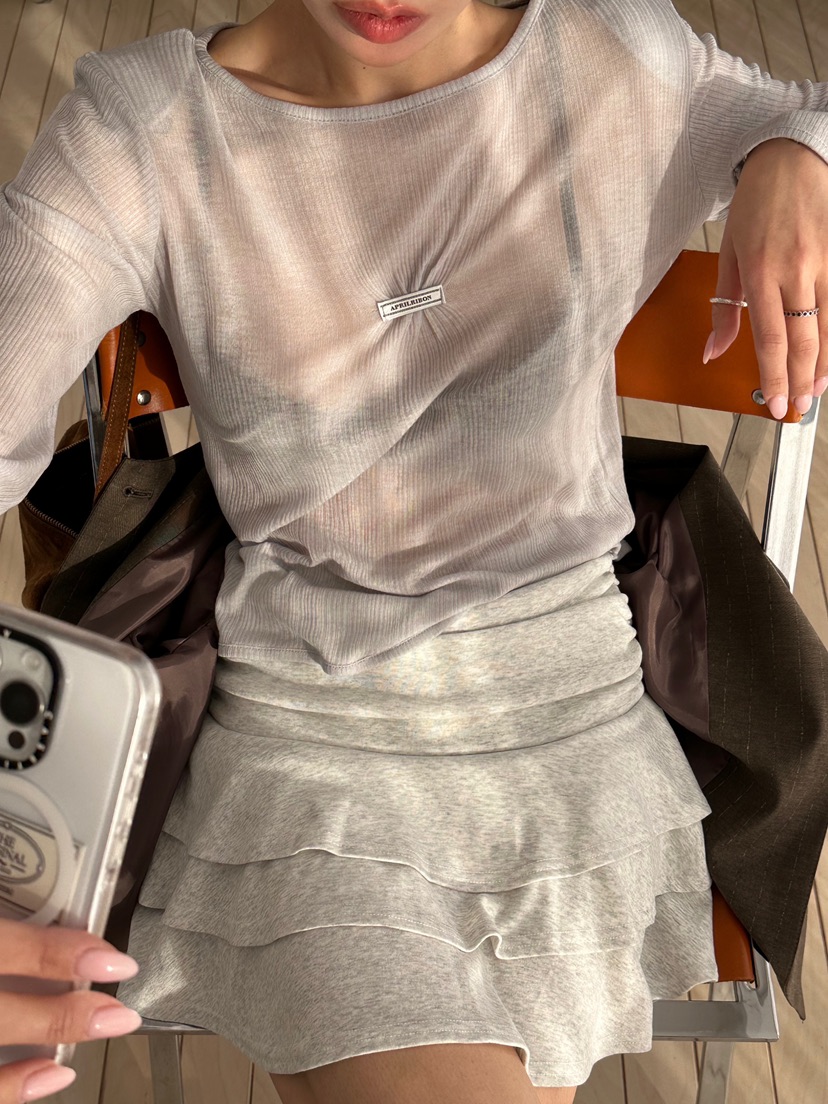 ZEROZERO韓國代購女士新品熱賣人氣時尚推薦26春季長袖T恤透明ZEROZERO長袖T恤