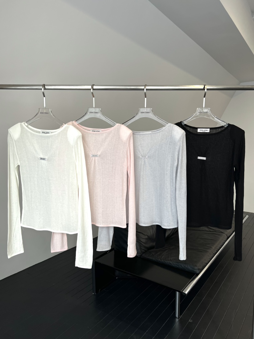 ZEROZERO韓國代購女士新品熱賣人氣時尚推薦26春季長袖T恤透明ZEROZERO長袖T恤