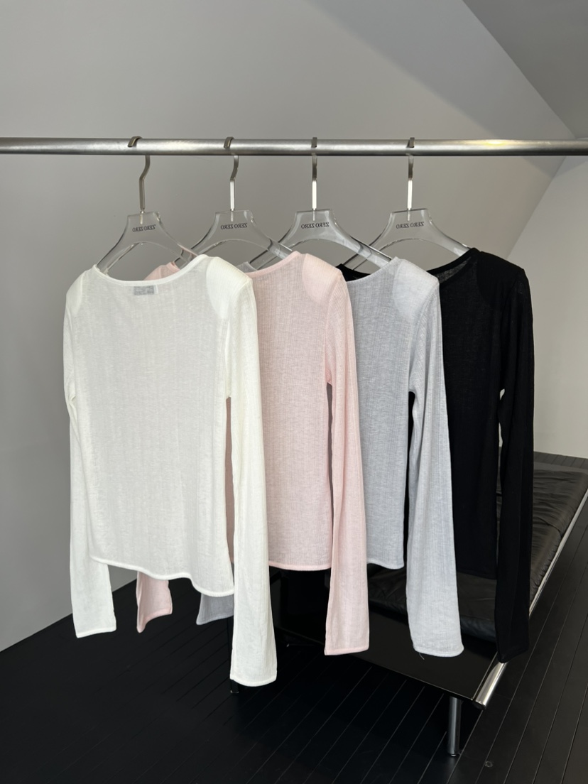 ZEROZERO韓國代購女士新品熱賣人氣時尚推薦26春季長袖T恤透明ZEROZERO長袖T恤