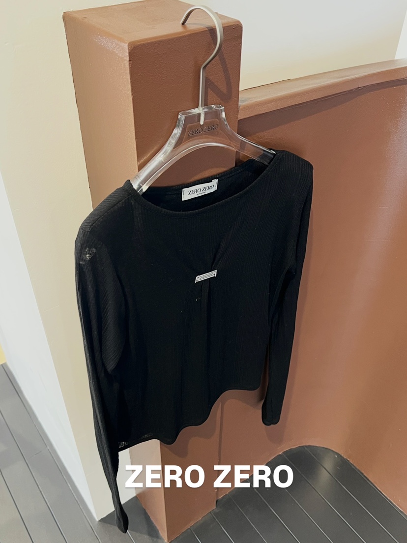 ZEROZERO韓國代購女士新品熱賣人氣時尚推薦26春季長袖T恤透明ZEROZERO長袖T恤圖色3