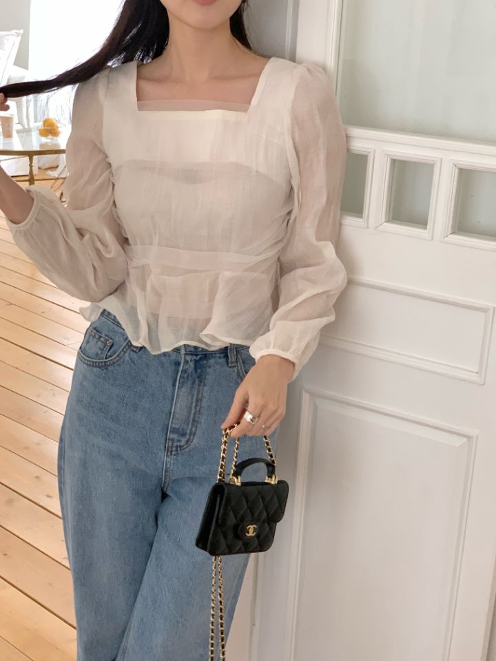 CRONG韓國直郵女裝新品休閑職業熱賣人氣真品推薦襯衫蕾絲衫CRONG襯衫/蕾絲衫