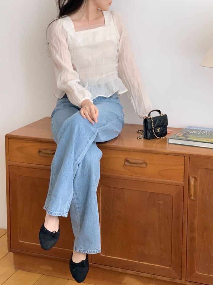 CRONG韓國直郵女裝新品休閑職業熱賣人氣真品推薦襯衫蕾絲衫CRONG襯衫/蕾絲衫