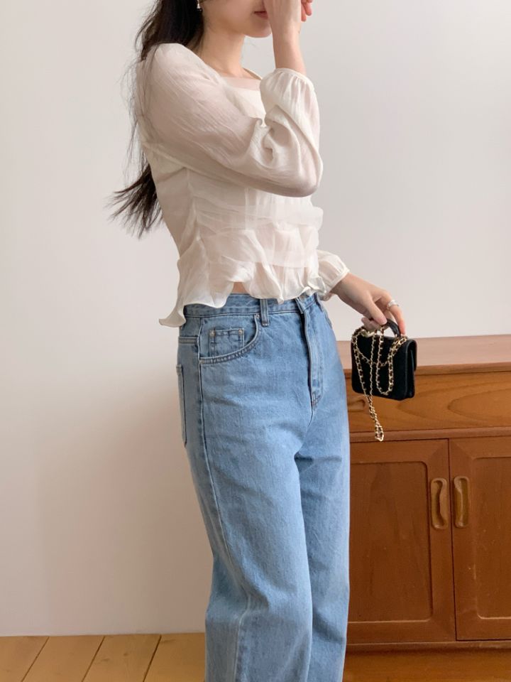 CRONG韓國直郵女裝新品休閑職業熱賣人氣真品推薦襯衫蕾絲衫CRONG襯衫/蕾絲衫