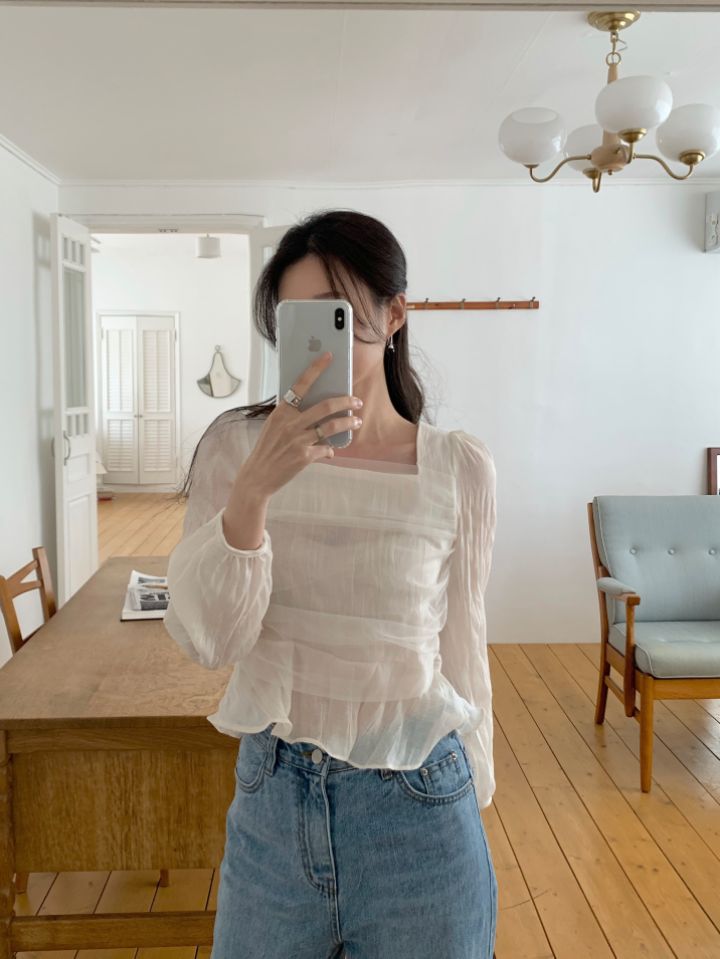 CRONG韓國直郵女裝新品休閑職業熱賣人氣真品推薦襯衫蕾絲衫CRONG襯衫/蕾絲衫