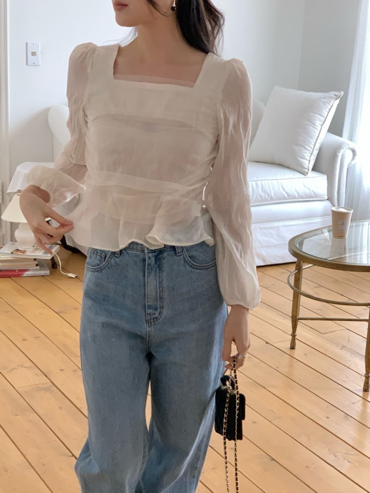 CRONG韓國直郵女裝新品休閑職業熱賣人氣真品推薦襯衫蕾絲衫CRONG襯衫/蕾絲衫