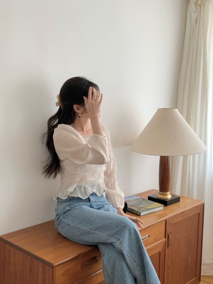 CRONG韓國直郵女裝新品休閑職業熱賣人氣真品推薦襯衫蕾絲衫CRONG襯衫/蕾絲衫