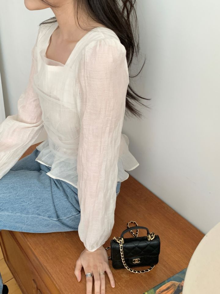 CRONG韓國直郵女裝新品休閑職業熱賣人氣真品推薦襯衫蕾絲衫CRONG襯衫/蕾絲衫