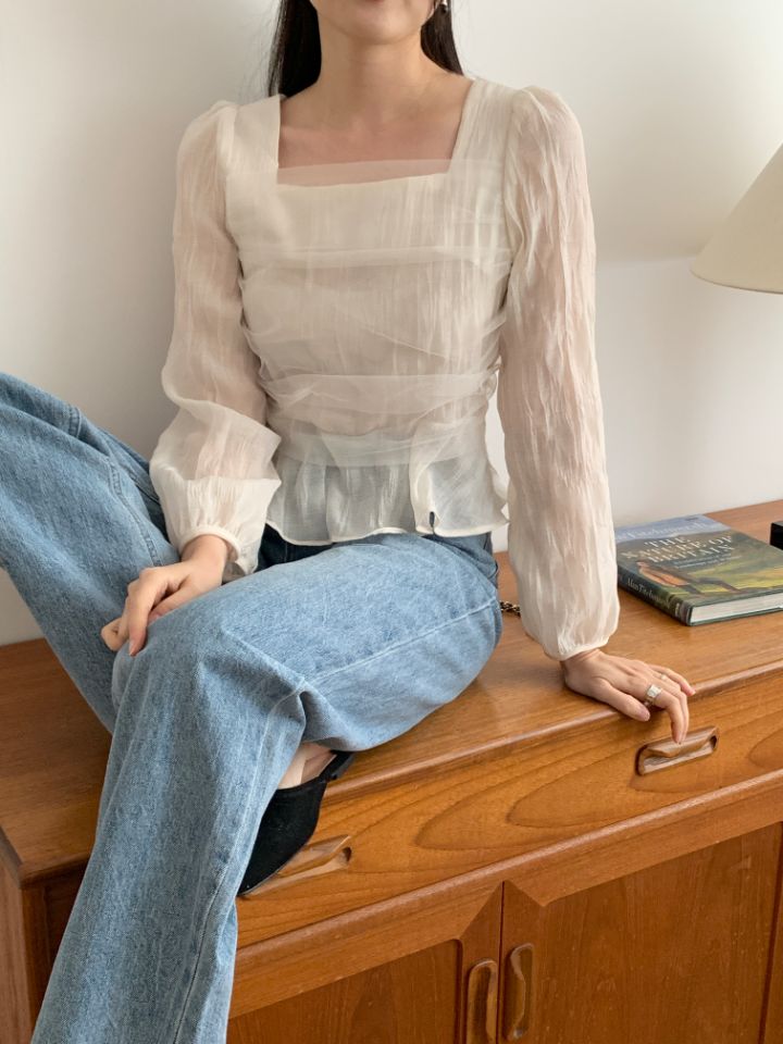 CRONG韓國直郵女裝新品休閑職業熱賣人氣真品推薦襯衫蕾絲衫CRONG襯衫/蕾絲衫