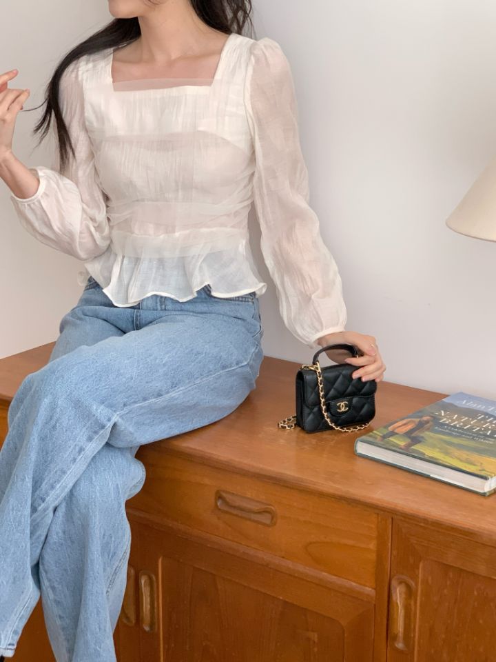 CRONG韓國直郵女裝新品休閑職業熱賣人氣真品推薦襯衫蕾絲衫CRONG襯衫/蕾絲衫