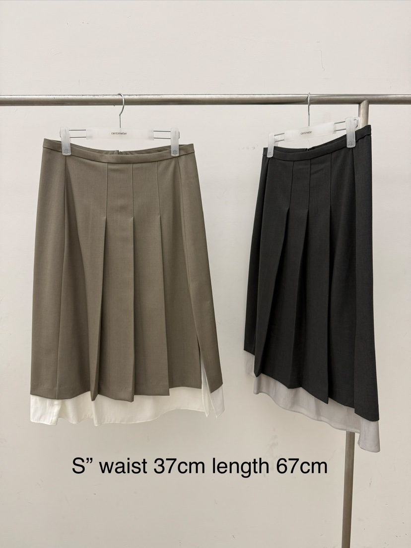 CM東大門代購女裝新款時尚休閑熱賣推薦半身裙中短裙褶裥CM_centimeter半身裙/中短裙