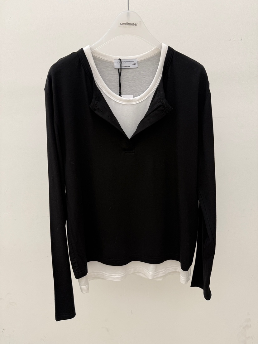 CM韓國直郵女裝新款人氣推薦26春夏時尚熱賣休閑職業長袖T恤CM_centimeter長袖T恤圖色4