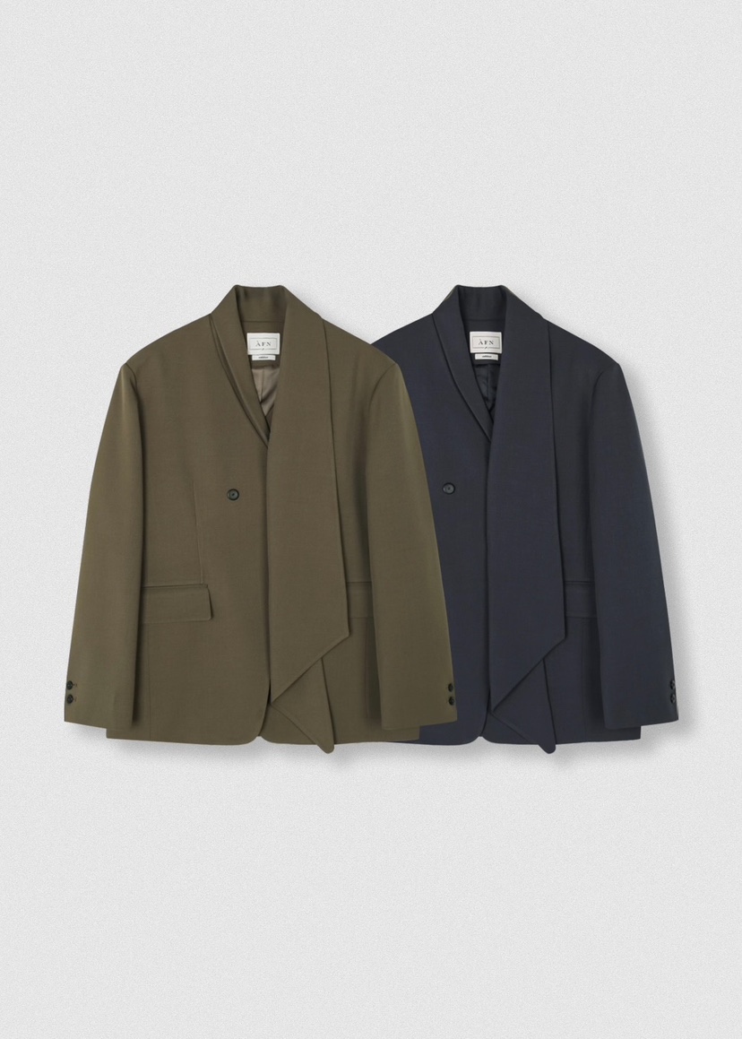 A Flan韓國直郵女裝新款推薦26春夏熱賣休閑職業夾克圍巾AFN/FLAN EDITION夾克