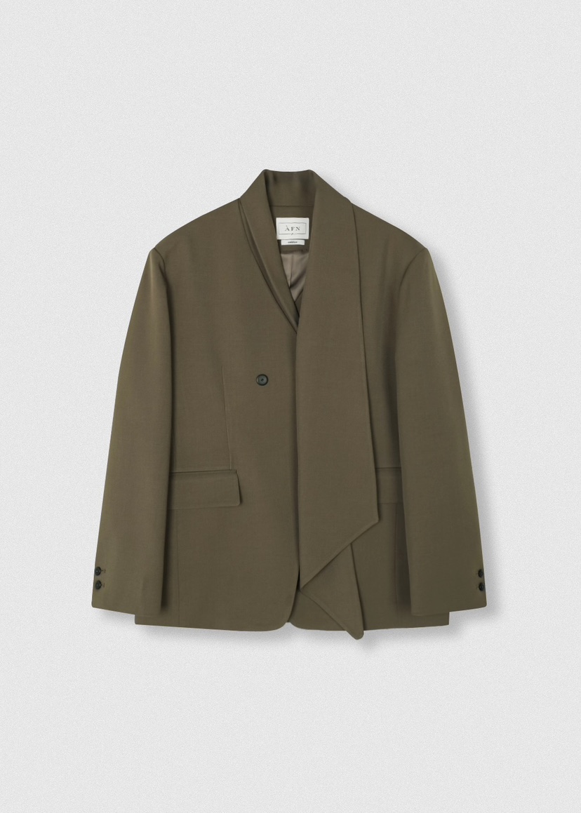 A Flan韓國直郵女裝新款推薦26春夏熱賣休閑職業夾克圍巾AFN/FLAN EDITION夾克圖色2