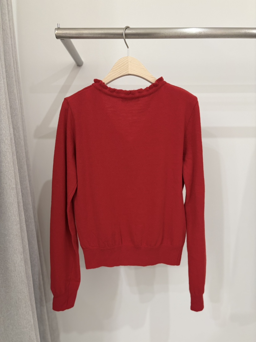 LAI韓國直郵女士新款職業真品推薦26春夏針織衫荷葉邊開衫Lai針織衫