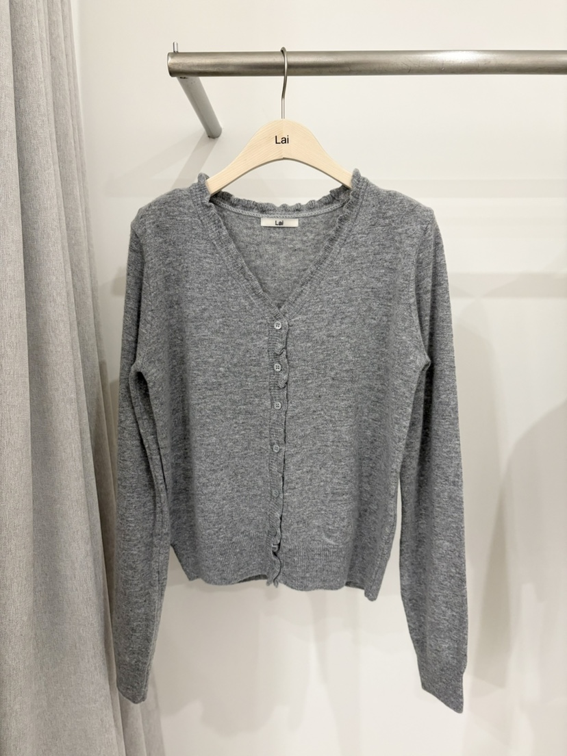 LAI韓國直郵女士新款職業真品推薦26春夏針織衫荷葉邊開衫Lai針織衫圖色3