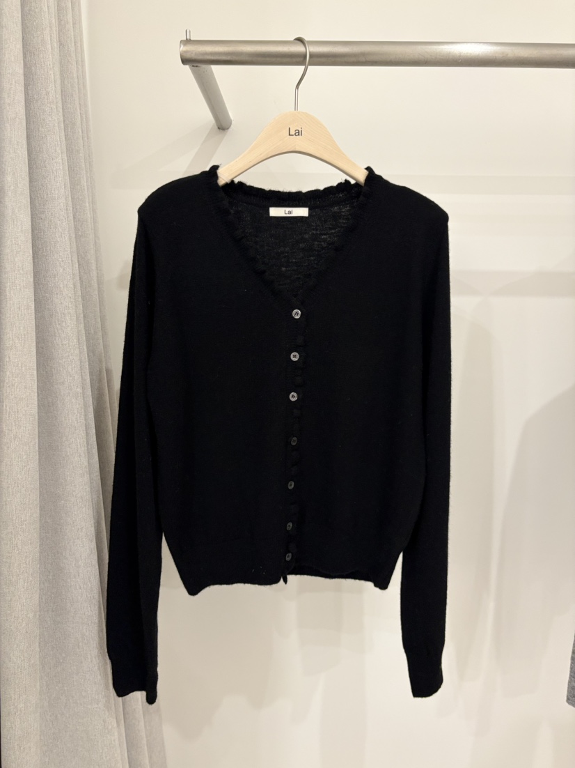LAI韓國直郵女士新款職業真品推薦26春夏針織衫荷葉邊開衫Lai針織衫圖色4