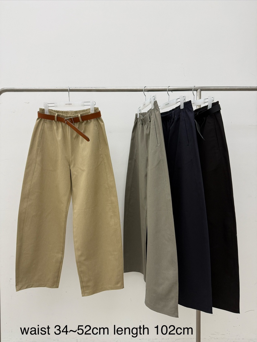 CM韓國直郵女裝新品熱賣26春夏推薦人氣職業休閑褲不含腰帶CM_centimeter休閑褲圖色4左四色