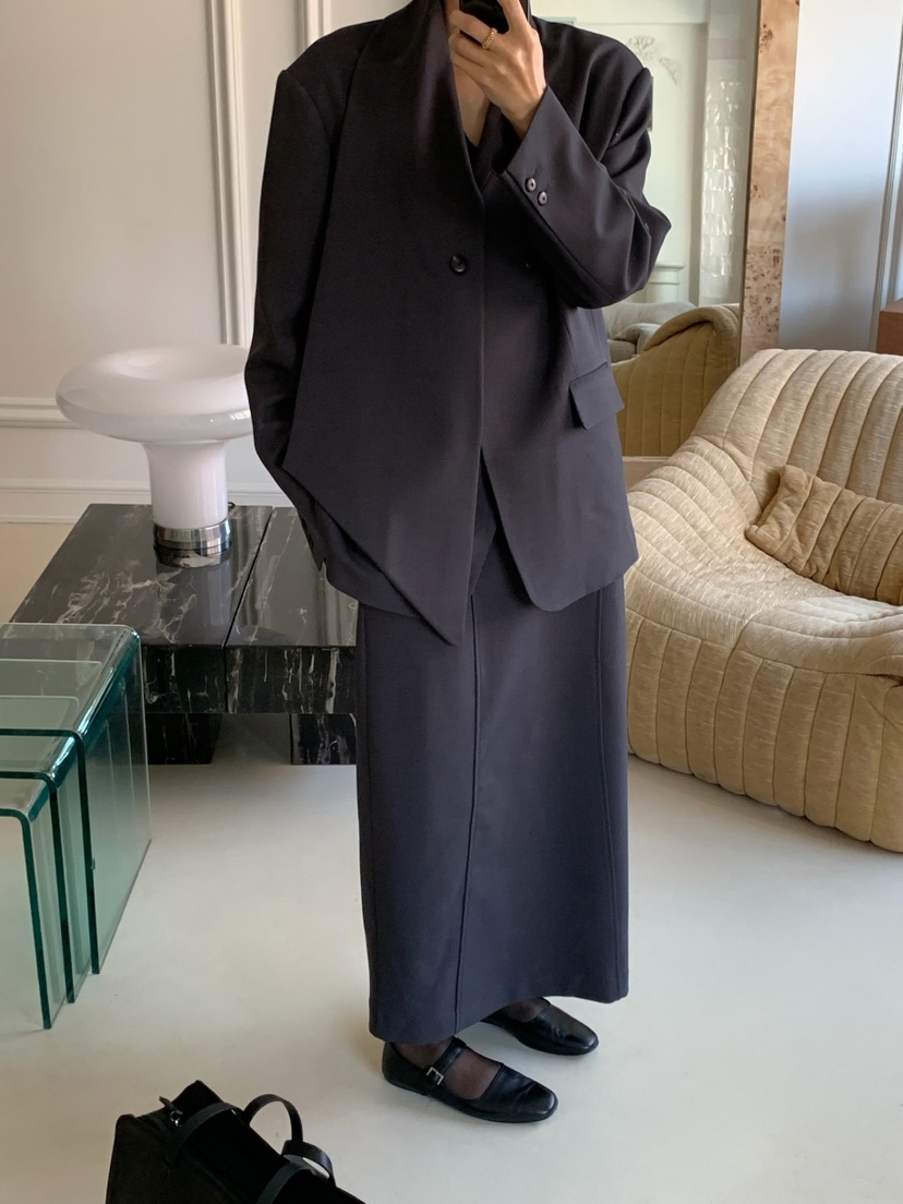 A Flan韓國直郵女裝新款真品人氣職業休閑熱賣推薦長裙直筒AFN/FLAN EDITION長裙