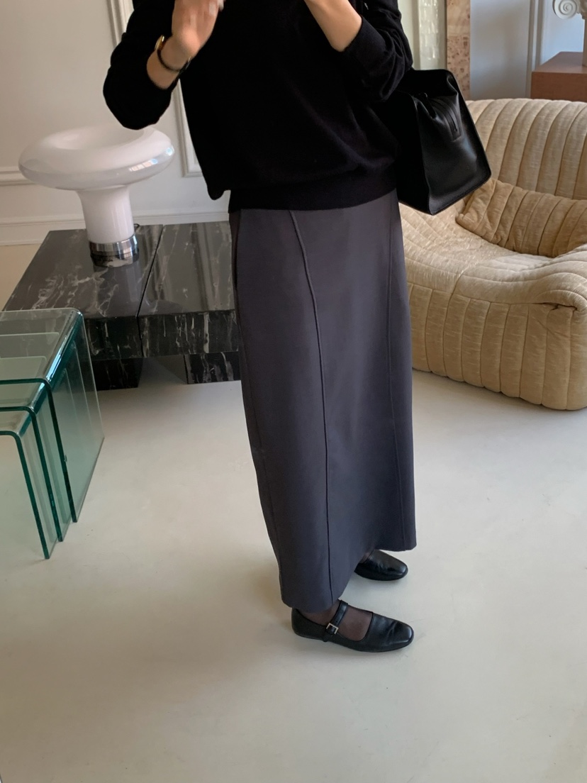 A Flan韓國直郵女裝新款真品人氣職業休閑熱賣推薦長裙直筒AFN/FLAN EDITION長裙