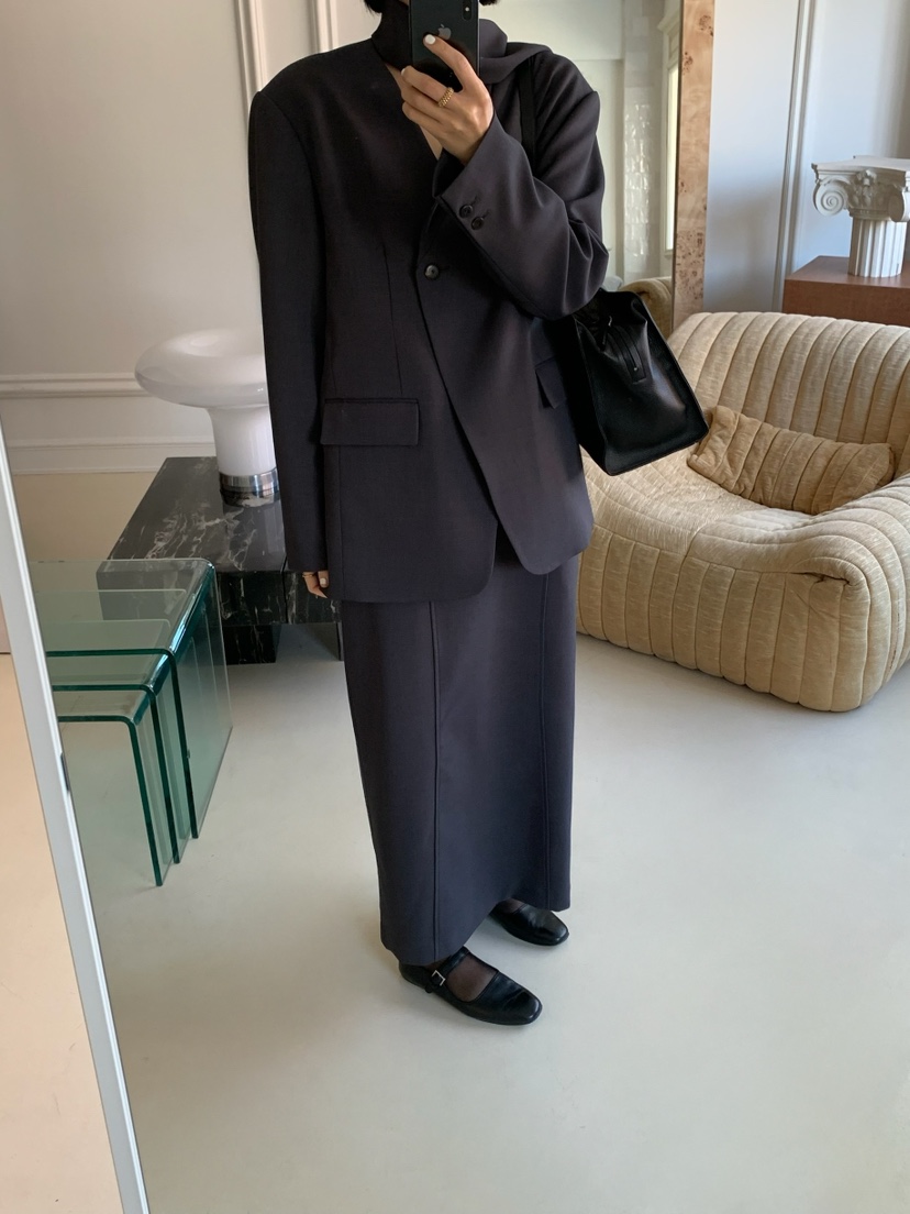 A Flan韓國直郵女裝新款真品人氣職業休閑熱賣推薦長裙直筒AFN/FLAN EDITION長裙