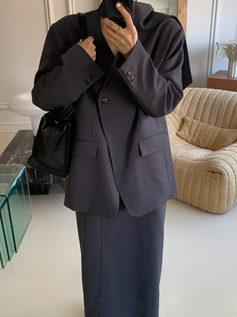 A Flan韓國直郵女裝新款真品人氣職業休閑熱賣推薦長裙直筒AFN/FLAN EDITION長裙