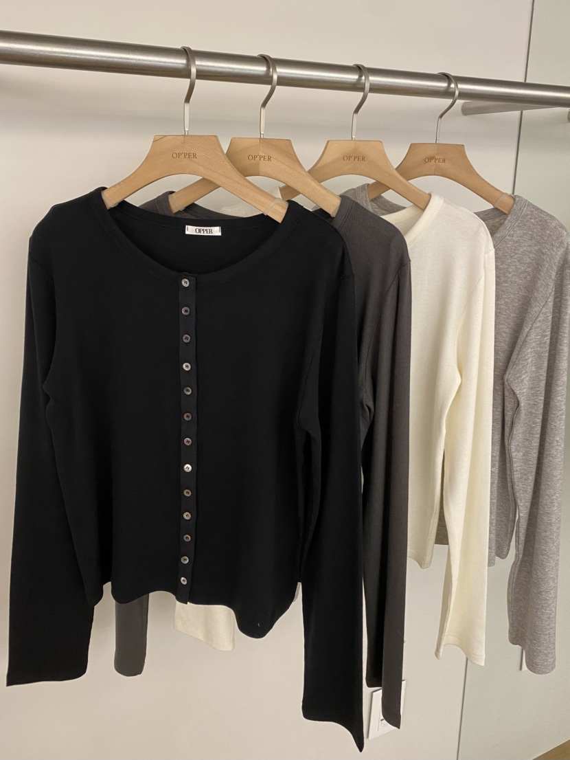 OP PER韓國代購女士新款休閑熱賣時尚推薦針織衫羊毛開衫OPPER-simplebeige針織衫