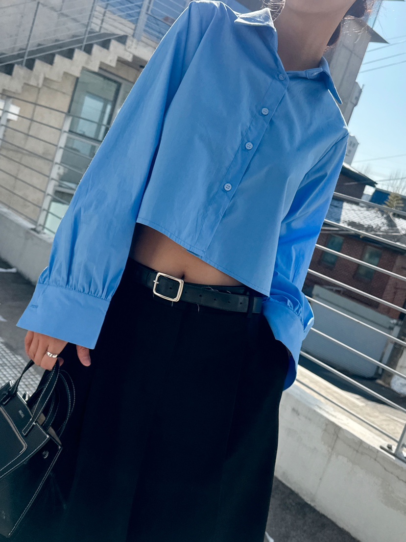 RED-J-레드.J-T東大門實拍女士新品人氣襯衫蕾絲衫短款褶裥RED-J襯衫/蕾絲衫