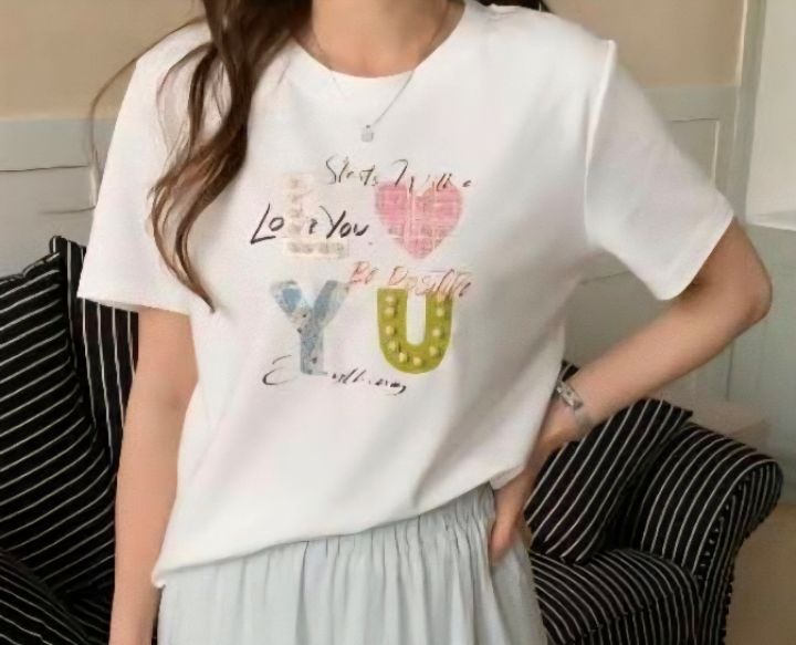 RICO/BLING BLING-S東大門實拍女裝新品休閑真品26春夏T恤RICO/BLING BLING-ST恤