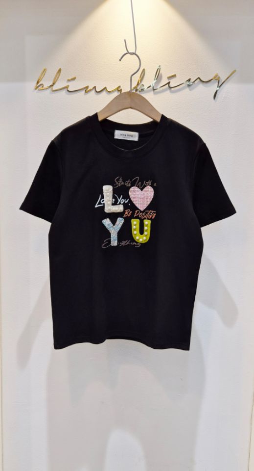 RICO/BLING BLING-S東大門實拍女裝新品休閑真品26春夏T恤RICO/BLING BLING-ST恤圖色2