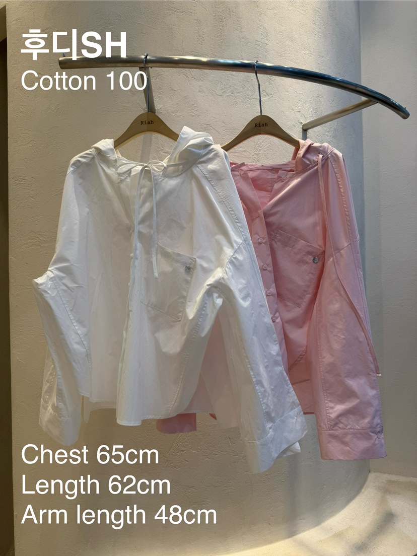 RIAH韓國直郵女裝新款休閑職業真品26春夏襯衫蕾絲衫連帽衫RIAH襯衫/蕾絲衫