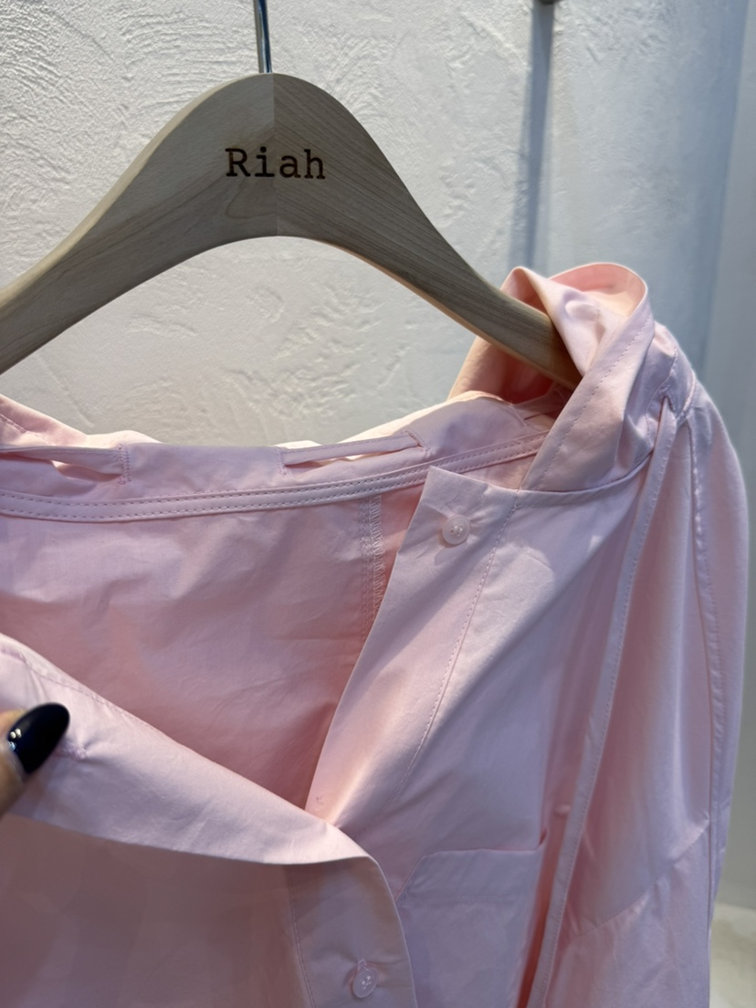 RIAH韓國直郵女裝新款休閑職業真品26春夏襯衫蕾絲衫連帽衫RIAH襯衫/蕾絲衫