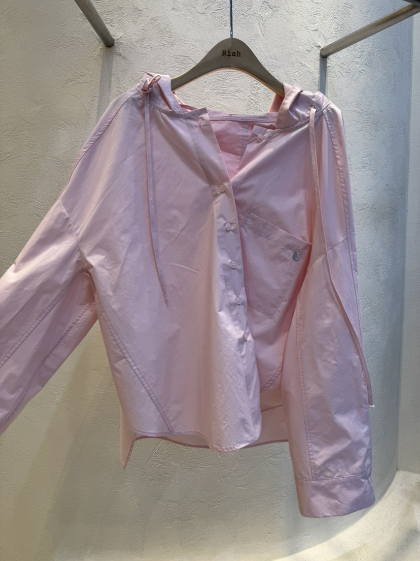 RIAH韓國直郵女裝新款休閑職業真品26春夏襯衫蕾絲衫連帽衫RIAH襯衫/蕾絲衫圖色2