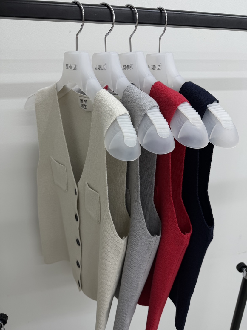 MINIMUZE東大門直郵女裝新品人氣休閑推薦真品馬甲兩個口袋MINIMUZE馬甲