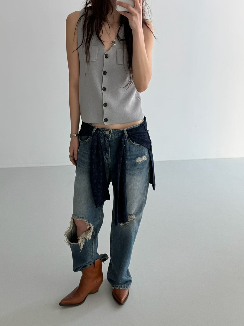 MINIMUZE東大門直郵女裝新品人氣休閑推薦真品馬甲兩個口袋MINIMUZE馬甲