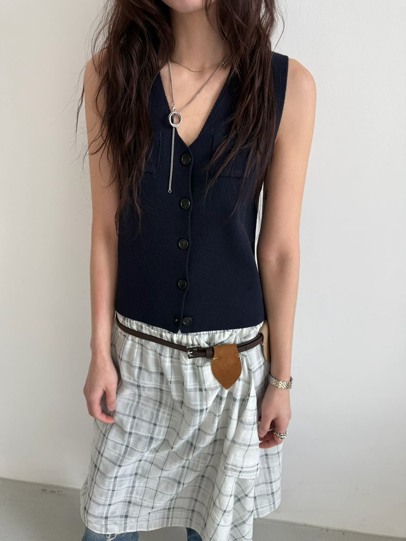 MINIMUZE東大門直郵女裝新品人氣休閑推薦真品馬甲兩個口袋MINIMUZE馬甲